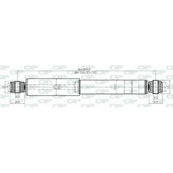 Jeu de 2 amortisseurs arrière OPEN PARTS SAB8552.32