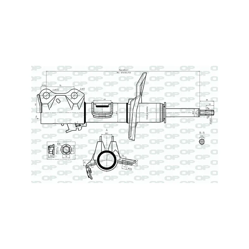 Amortisseur avant droit OPEN PARTS SAB8558.31
