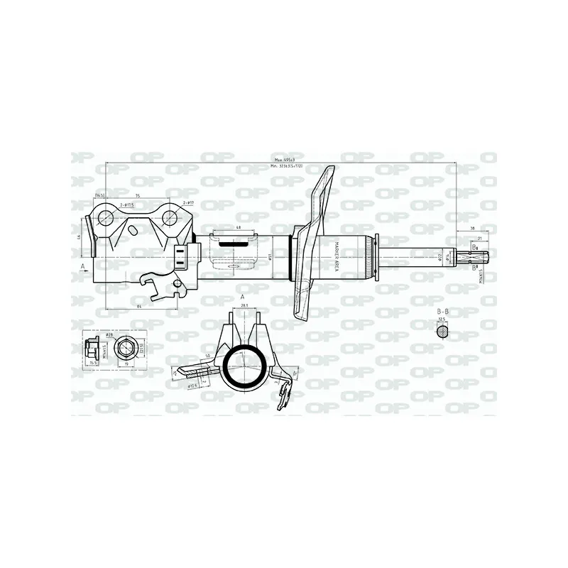 Amortisseur avant gauche OPEN PARTS SAB8559.31