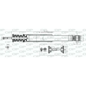 Jeu de 2 amortisseurs arrière OPEN PARTS SAB8563.32
