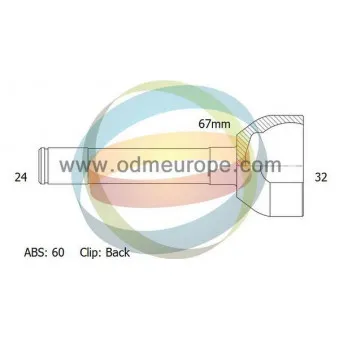 Embout de cardan avant (kit de réparation) ODM-MULTIPARTS 12-271698