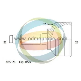 Embout de cardan avant (kit de réparation) ODM-MULTIPARTS 12-291989