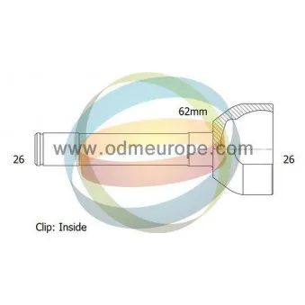 Embout de cardan avant (kit de réparation) ODM-MULTIPARTS 12-310569