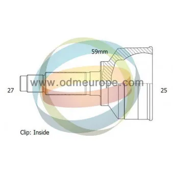 Embout de cardan avant (kit de réparation) ODM-MULTIPARTS 12-351997