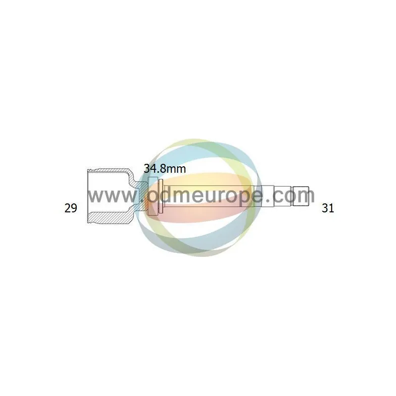 Embout de cardan avant (kit de réparation) ODM-MULTIPARTS 14-160002