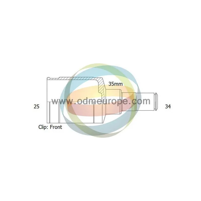 Embout de cardan avant (kit de réparation) ODM-MULTIPARTS 14-236033