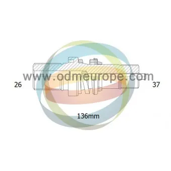 Arbre d'entraînement, différentiel ODM-MULTIPARTS 16-210010