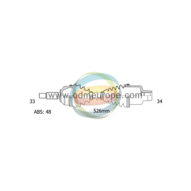 Arbre de transmission ODM-MULTIPARTS 18-001121