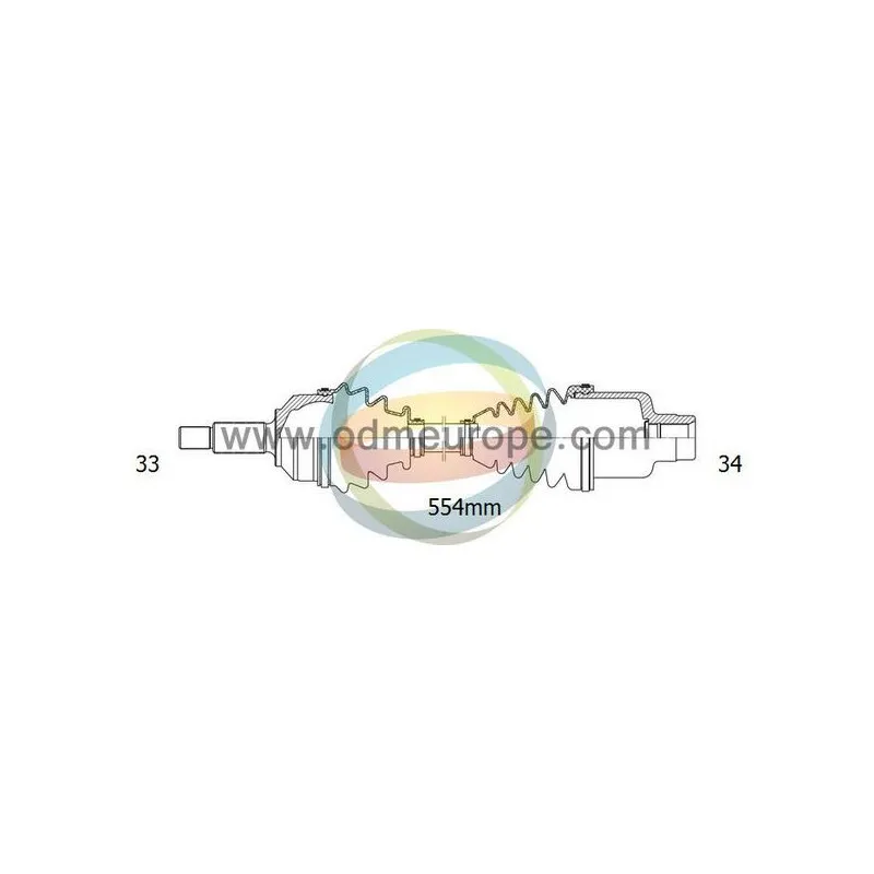 Arbre de transmission ODM-MULTIPARTS 18-001160
