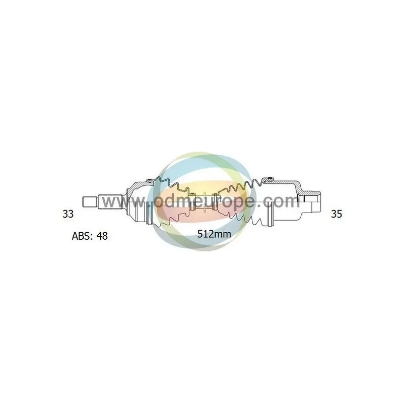 Arbre de transmission ODM-MULTIPARTS 18-001301