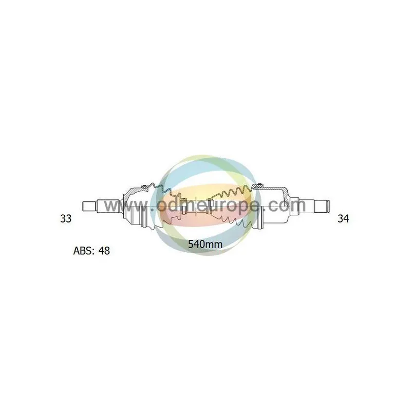 Arbre de transmission ODM-MULTIPARTS 18-002131
