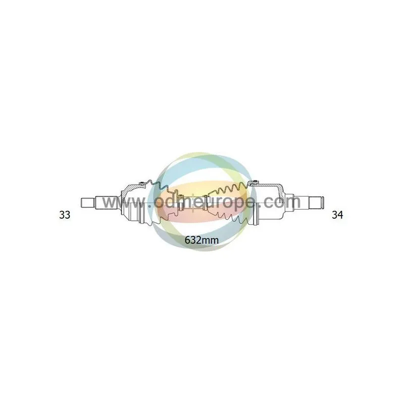 Arbre de transmission ODM-MULTIPARTS 18-002160