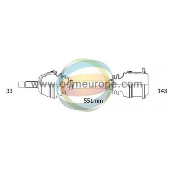 Arbre de transmission ODM-MULTIPARTS 18-003080
