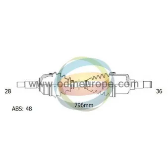 Arbre de transmission ODM-MULTIPARTS 18-011721