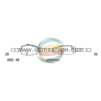 Arbre de transmission ODM-MULTIPARTS 18-012661