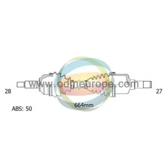 Arbre de transmission ODM-MULTIPARTS 18-042281