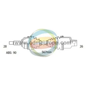 Arbre de transmission ODM-MULTIPARTS 18-052231