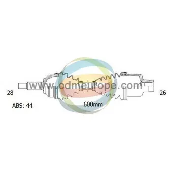 Arbre de transmission ODM-MULTIPARTS 18-052281