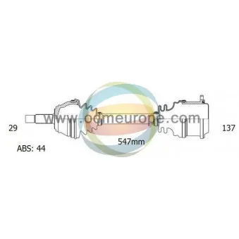 Arbre de transmission ODM-MULTIPARTS 18-062731
