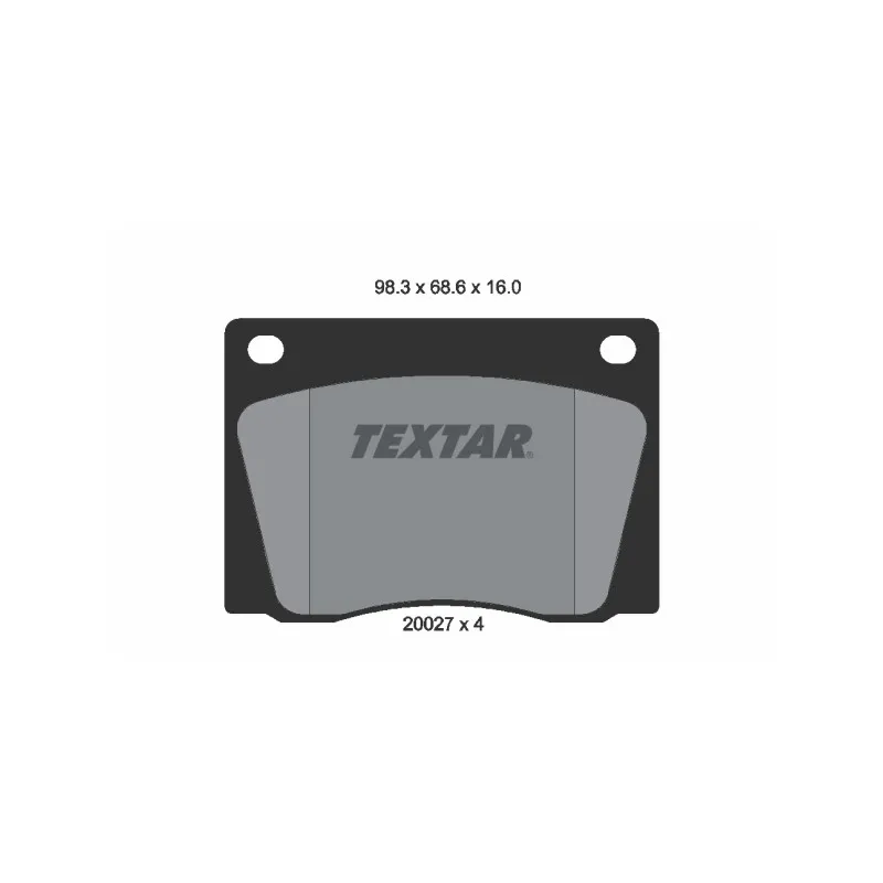 Jeu de 4 plaquettes de frein avant TEXTAR 2002701