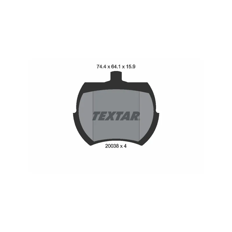 Jeu de 4 plaquettes de frein avant TEXTAR 2003801