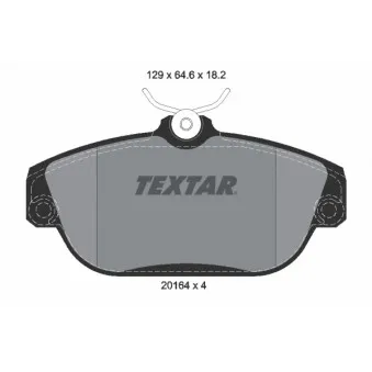Jeu de 4 plaquettes de frein avant TEXTAR 2016402