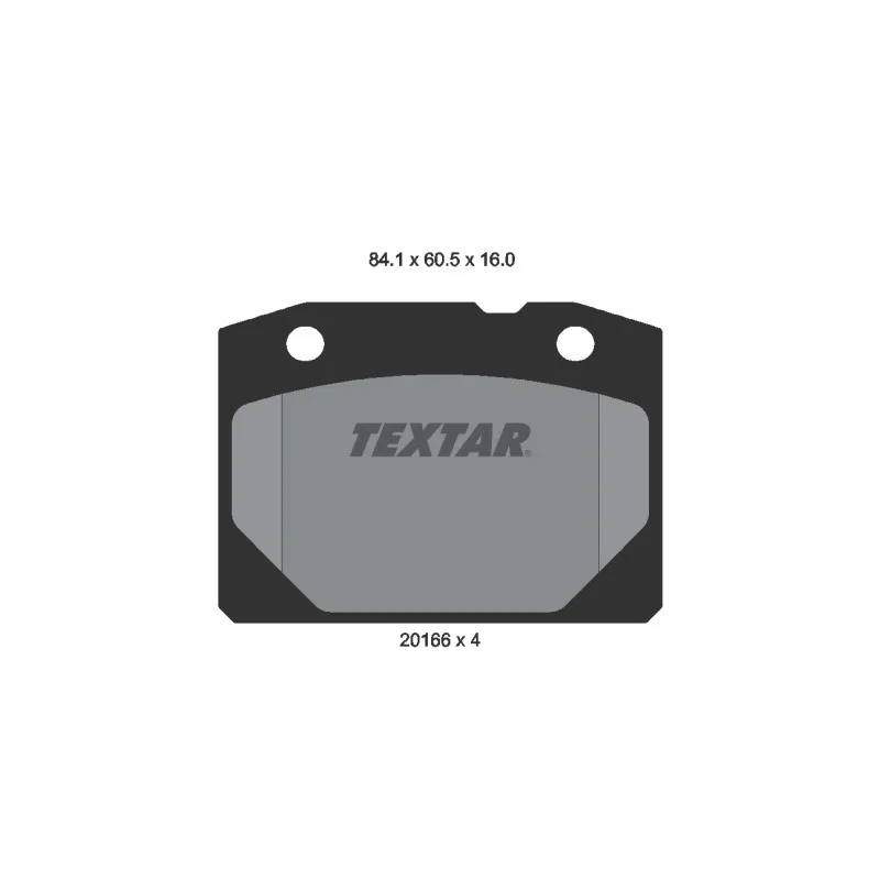 Jeu de 4 plaquettes de frein avant TEXTAR 2016603