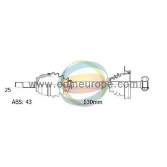 Arbre de transmission ODM-MULTIPARTS 18-081301
