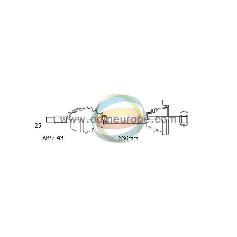Arbre de transmission ODM-MULTIPARTS 18-081302