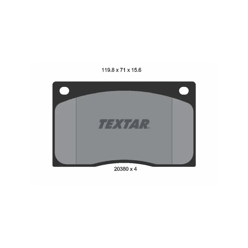 Jeu de 4 plaquettes de frein avant TEXTAR 2038001