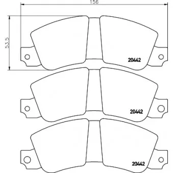 Jeu de 4 plaquettes de frein avant TEXTAR 2044201