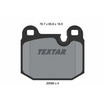 Jeu de 4 plaquettes de frein avant TEXTAR 2058805