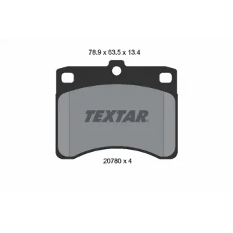 Jeu de 4 plaquettes de frein avant TEXTAR 2078001