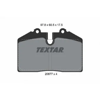 Jeu de 4 plaquettes de frein avant TEXTAR 2087702