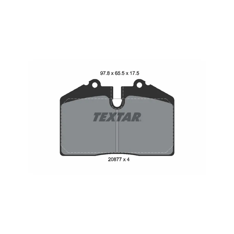 Jeu de 4 plaquettes de frein avant TEXTAR 2087702