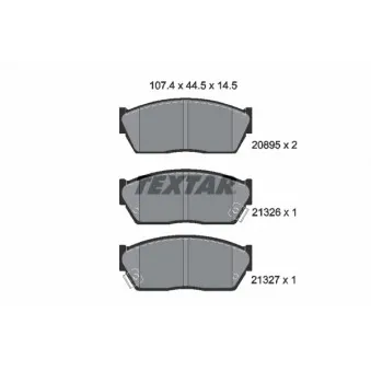Jeu de 4 plaquettes de frein avant TEXTAR 2089502