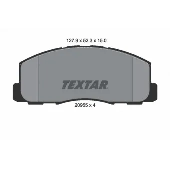 Jeu de 4 plaquettes de frein avant TEXTAR 2095501