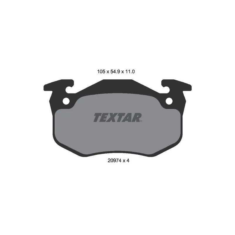 Jeu de 4 plaquettes de frein arrière TEXTAR 2097401