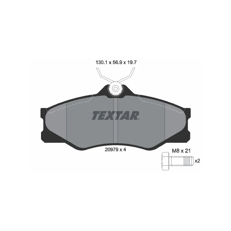 Jeu de 4 plaquettes de frein avant TEXTAR 2097904
