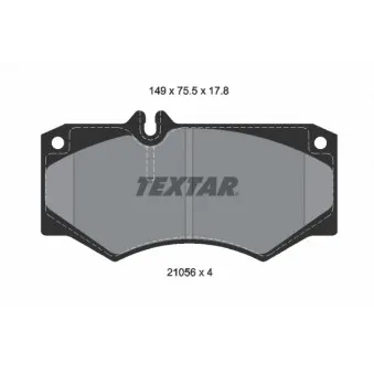 Jeu de 4 plaquettes de frein avant TEXTAR 2105601
