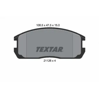 Jeu de 4 plaquettes de frein avant TEXTAR 2112601