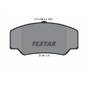 Jeu de 4 plaquettes de frein avant TEXTAR 2114103