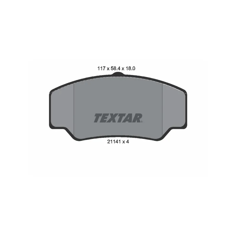 Jeu de 4 plaquettes de frein avant TEXTAR 2114103