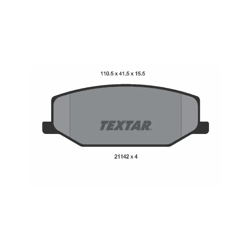 Jeu de 4 plaquettes de frein avant TEXTAR 2114202