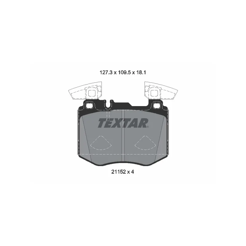 Jeu de 4 plaquettes de frein avant TEXTAR 2115201