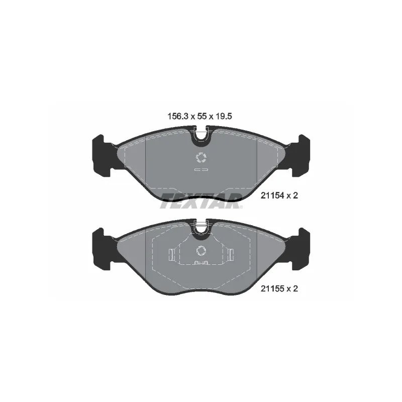 Jeu de 4 plaquettes de frein avant TEXTAR 2115402