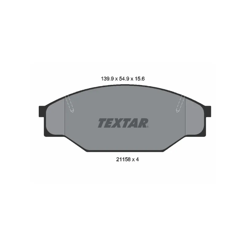 Jeu de 4 plaquettes de frein avant TEXTAR 2115801