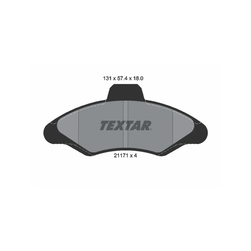 Jeu de 4 plaquettes de frein avant TEXTAR 2117105