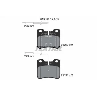 Jeu de 4 plaquettes de frein avant TEXTAR 2126702