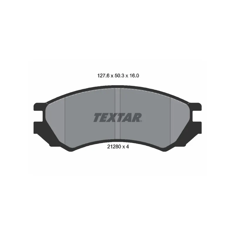 Jeu de 4 plaquettes de frein avant TEXTAR 2128002